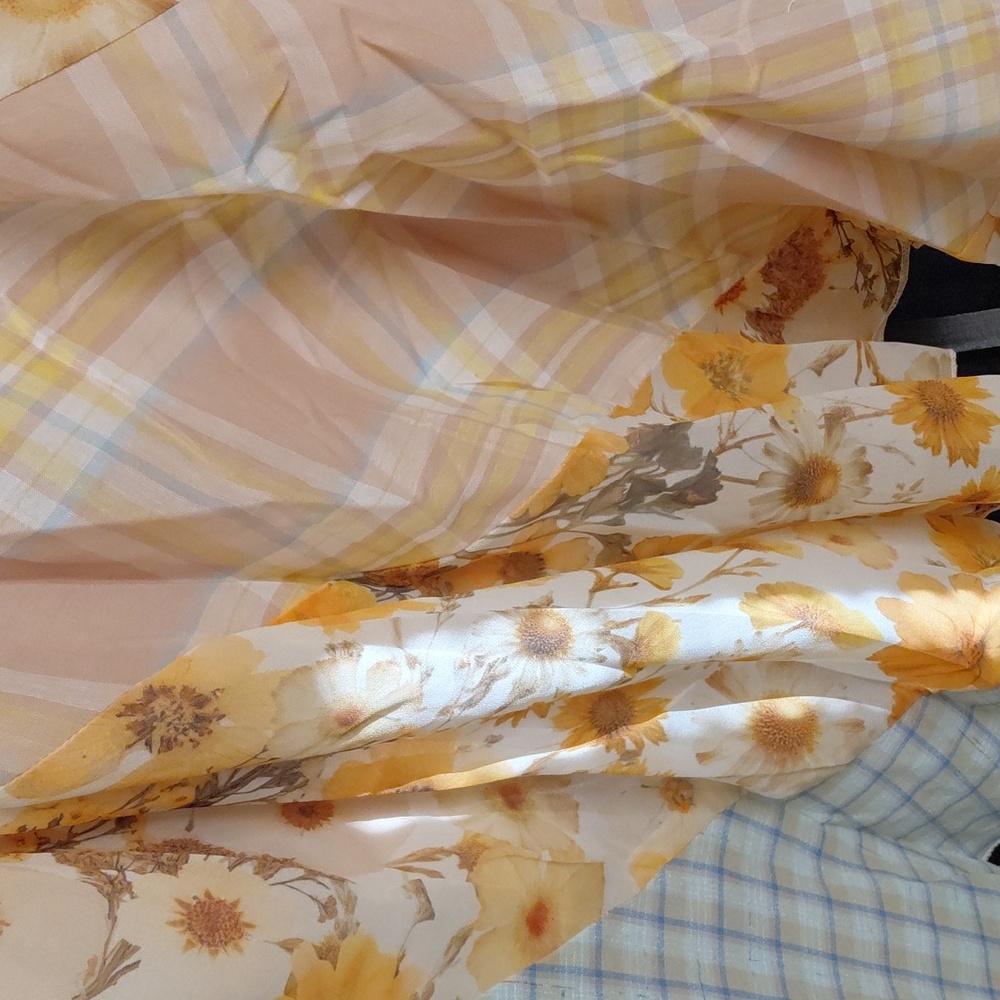 DOLLSKILL CURRENT MOOD 1X PRESSED FLOWERS MAXI SKIRT PATCHWORK FLORAL/STRIPES - Picture 5 of 8